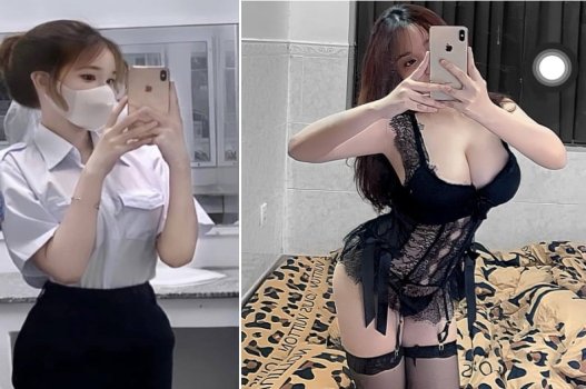 Nữ sinh áo trắng gợi cảm trong khoảnh khắc riêng
